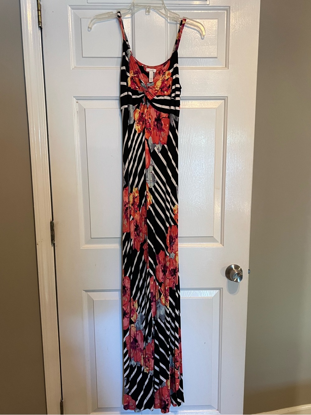 Soma Black and Red Floral Maxi Dress
